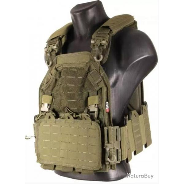 Veste tactique Porte Plaque Airsoft detache rapide - Olive - Swiss Arrms