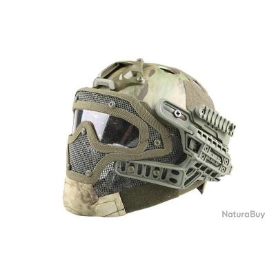 Casque Tactique Airsoft PJ + Masque Anti-Buée Avec Ventilateur - Ensemble Complet Paintball & CS