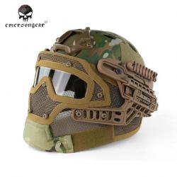 Casque tactique Emerson G4 PJ intégral +grille - Multicam