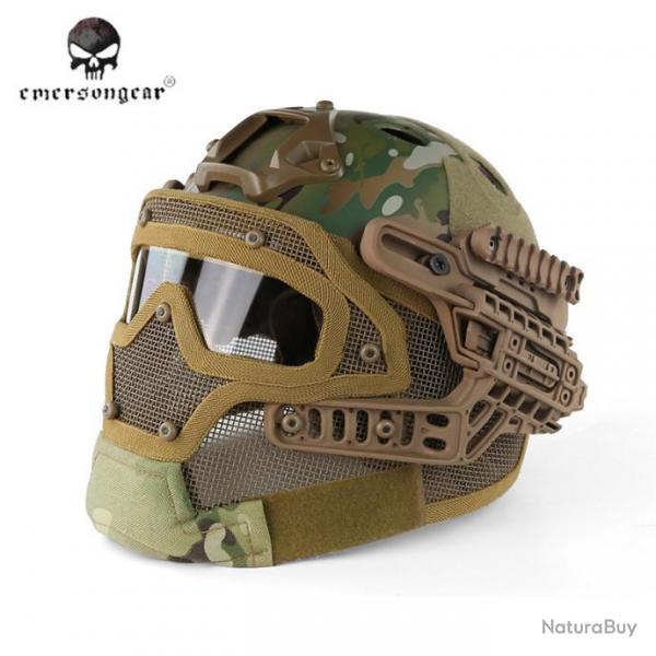 Casque tactique Emerson G4 PJ intgral +grille - Multicam