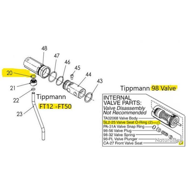 Joint Valve seat 98 et Joint Ext Gaz Line FT ta45031 -11710