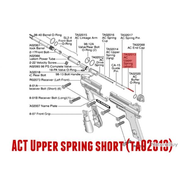 Tippmann 98 ACT upper spring short-11735