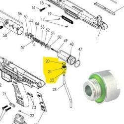 Tippmann FT12 FT50 - Connecteur Acier Gaz Line- 77462