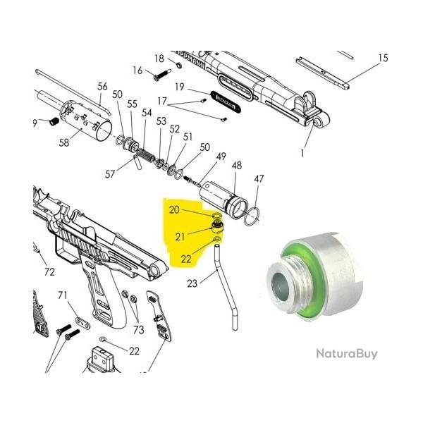 Tippmann FT12 FT50 - Connecteur Acier Gaz Line- 77462