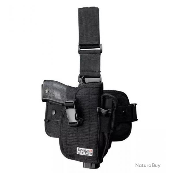 Holster de cuisse gauche noir - Swiss Arms