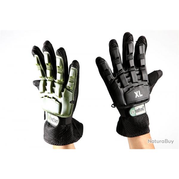 Gants DUKE+Coque Speciales Terrains noir-vert taille S