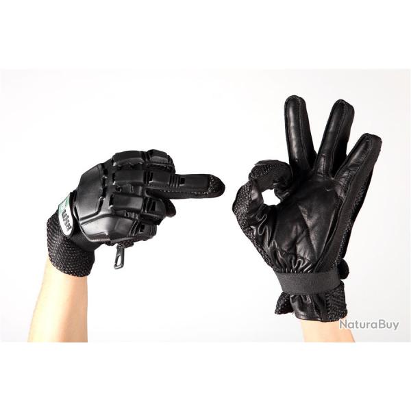 Gants DUKE + Coque noirs taille S/M