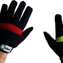 Gants Paintball Location Noir - Rouge et vert - XXS/XS