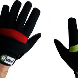 Gants Paintball Location Noir - Rouge et vert - S/M