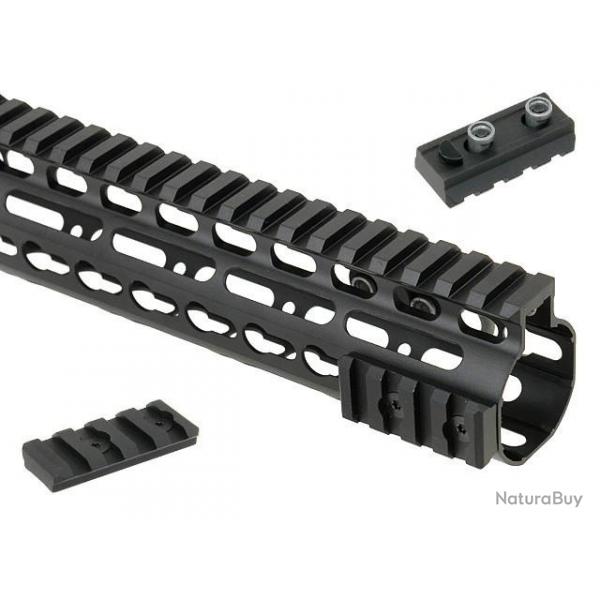 Rail Alu 4 Slots pour Keymod system - Noir - Emerson