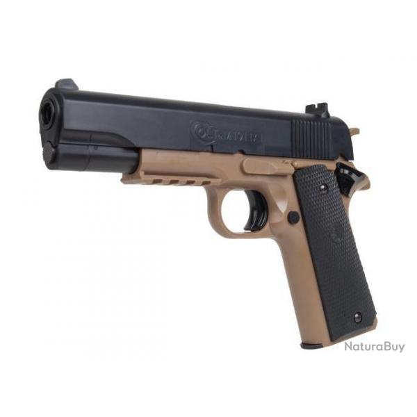 Pistolet Colt 1911 Tan Noir - Ressort - Academy