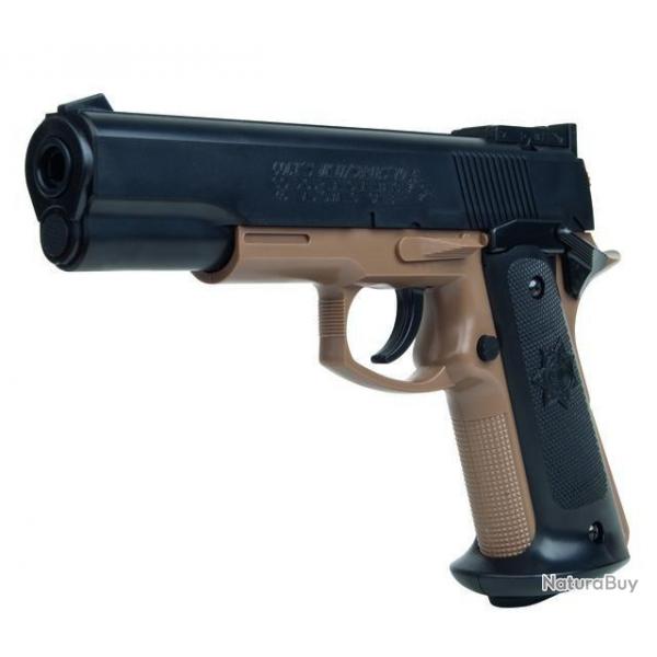 Pistolet Colt MK IV Tan Noir - Ressort - Academy