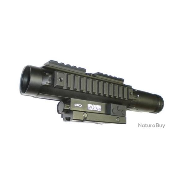 Lunette Sniper 1-4 X20 Multi rail - Reticule luminescent - Swiss Arms