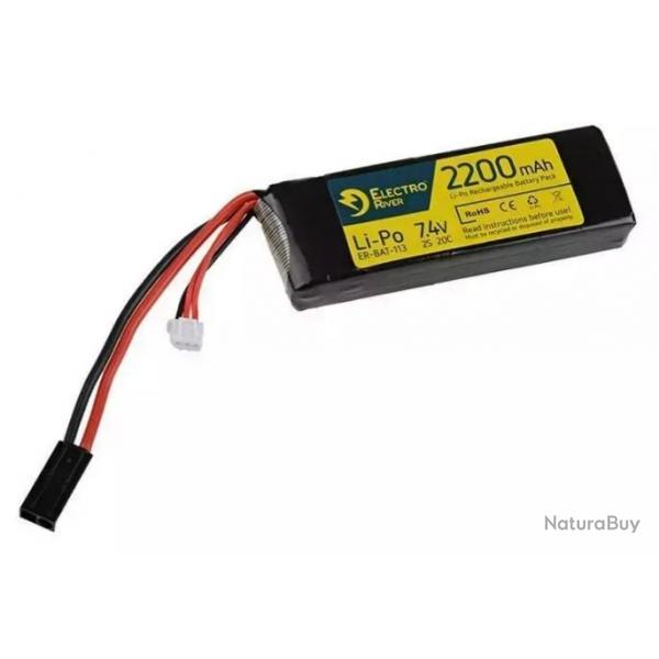 Batterie Li-Po -7.4V 2220 mAh 20/40C -Electro River