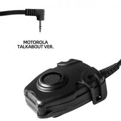 Boitier PTT Push To Talk type 3M- Motorola 1 pin- Noir - Z-tact