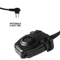 Boitier PTT Push To Talk type 3M- Motorola 2 pin- Noir - Z-tact