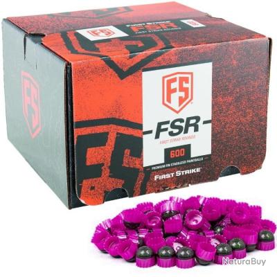 Annonce billes paintball : First Strike Paintball Smoke pink pink Tiberius- Boite de 600