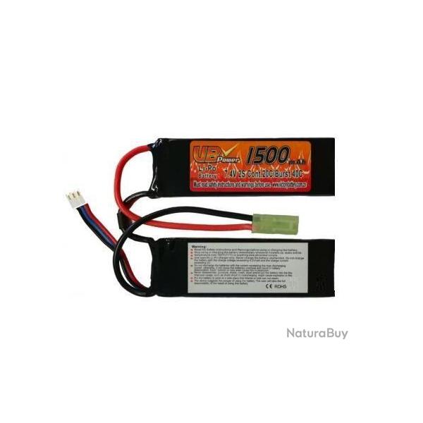 Batterie Li-Po 7.4V 1500 mAh Double Stick Garde Main - VB Power