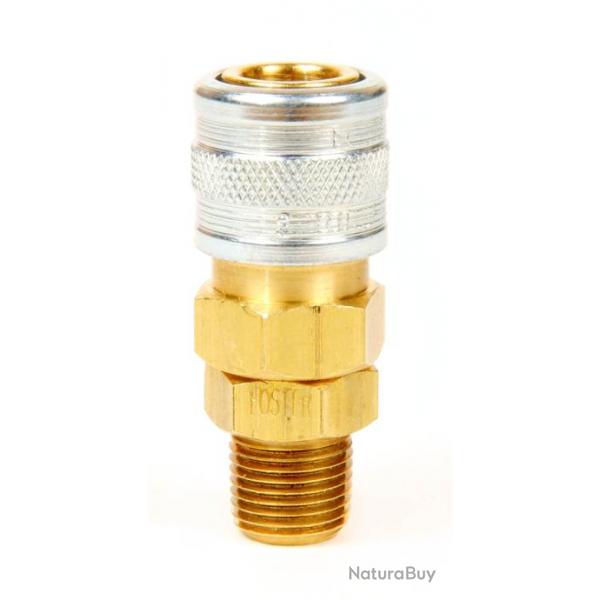 Coupleur HPA Male 1/8 NPT - Femelle Type US - Redline Airsoft