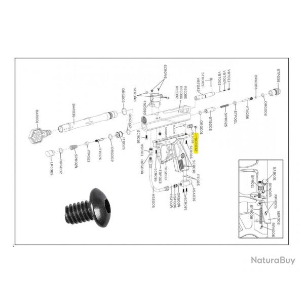 Vis de Ball Detent M4*6 Spyder - 16095
