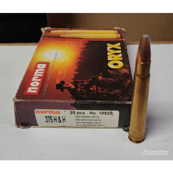 20 MUNITIONS NORMA ORYX 375 H&H - 19.4G - 300GR