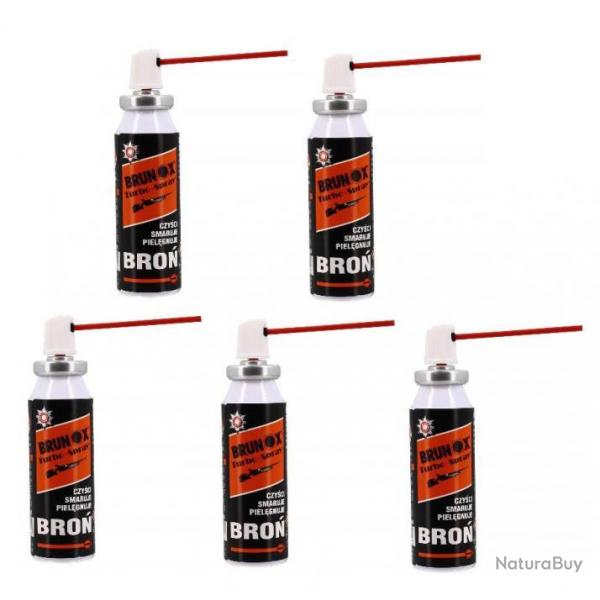 5 Lubrifiants Armes Brunox Turbo-Spray 25ml - Braderie Automne