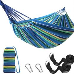 Hamac Grande Taille Complet - Double Personne - Coton Durable - 270x150cm Multicolore
