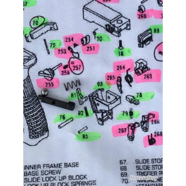 Kit ressort/Pin pour slecteur de tir Glock 18 KWA/ASG