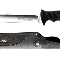 Couteau Browning Hog Hunter Lame Fixe + Etui - Braderie Automne