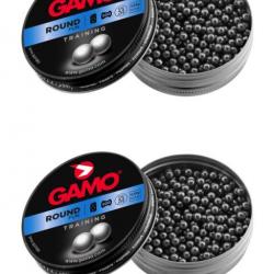 Lot de 2 boîtes de 500 plombs ROUND FUN 4,5 mm - GAMO