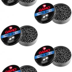 Lot de 5 boîtes de 500 plombs ROUND FUN 4,5 mm - GAMO