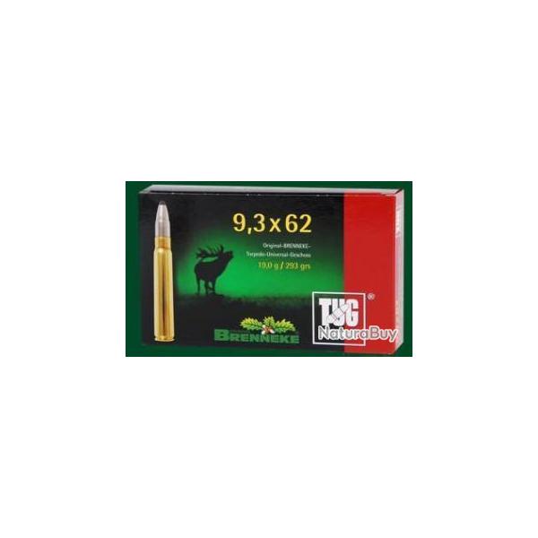 Munitions Brenneke TUG 9.3x62 19.0g 293 grains par 60