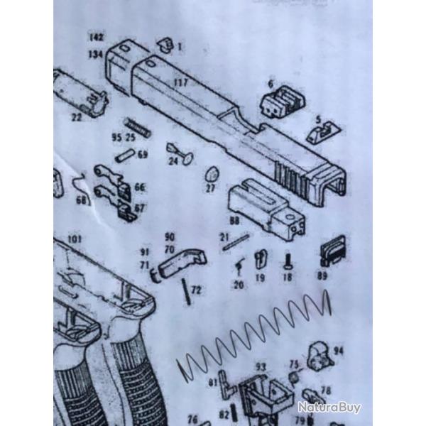 Ressort Plunger part 25 pour Glock KWA