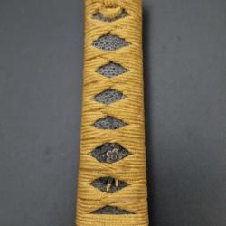 TSUKA POIGNEE DE SABRE JAPONAIS TANTO MOTIF TORTUE CERISIER VILLAGE Collection Très bon  Japon XIX e