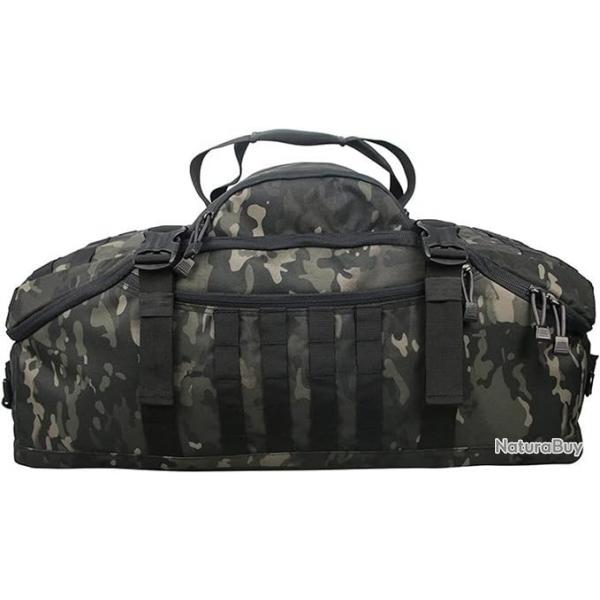 Sac Militaire Tactique Sac  Dos Camping Sacs  Dos Sport Voyage Sacs 60L Noir Multicam