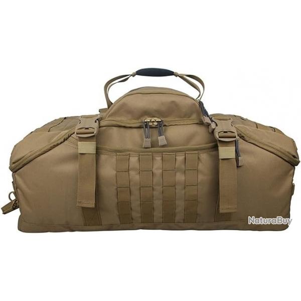 Sac Militaire Tactique Sac  Dos Camping Sacs  Dos Sport Voyage Sacs 60L Marron