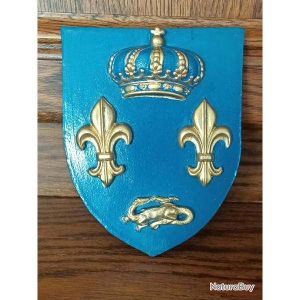 Blason Couronne et Fleurs de Lys et salamandre