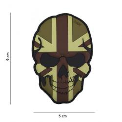 PATCH EN 3D   ET PVC SKULL  - U.K - CAMOUFLAGE