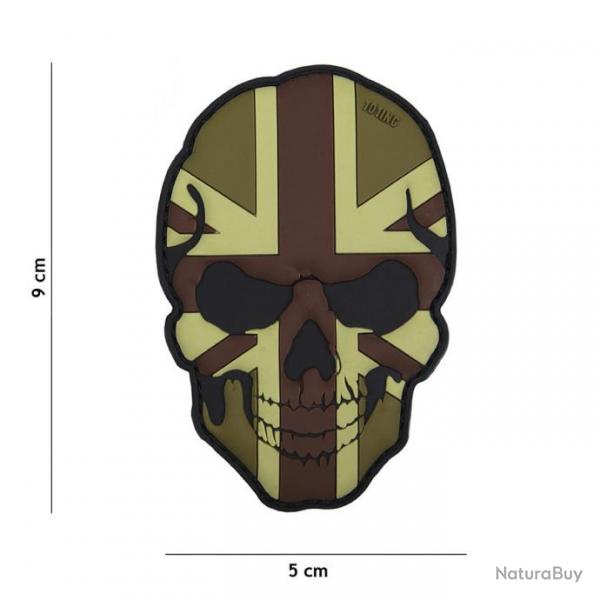 PATCH EN 3D   ET PVC SKULL  - U.K - CAMOUFLAGE