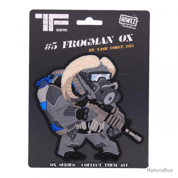 PATCH EN 3D ET PVC Frogman Ox No.5 - VELCRO AU VERSO