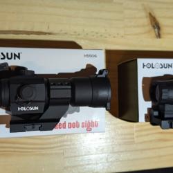 Pack Point rouge Holosun HS506 + magnifier Holosun HM3X
