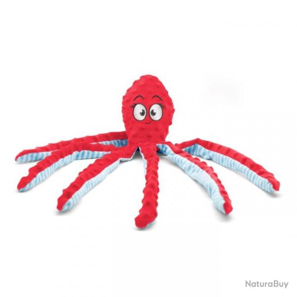 PELUCHE PIEUVRE AVEC SQUEAKER 45CM ROUGE