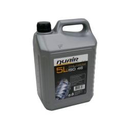 Huile minérale Nuair HV5 ISO 46 pour compresseurs à vis 5 litres antimousse