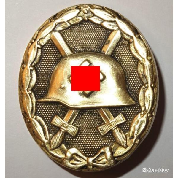 INSIGNE ALLEMAND DE BLESSE  OR  de la SECONDE GUERRE.  /8557