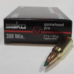 1 boite de 20 cartouches, cal 308 winchester , sako gamehead pro 150 grains