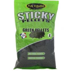 FUN FISHING STICKY PELLETS GREEN PELLET 2MM 700GR FUN FISHING