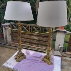 ancien chandelier monter en lampe fin 19emme début 20eme