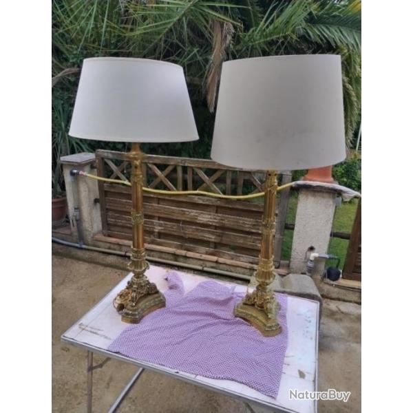 ancien chandelier monter en lampe fin 19emme dbut 20eme
