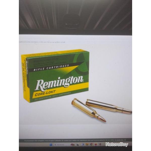 Balles remington calibre 280 165 grains sp core-lokt