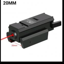 Viseur laser rouge rechargeable USB chasse /airsoft